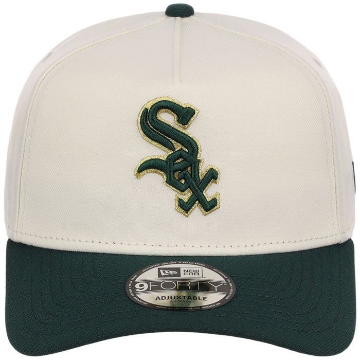 Chicago White Sox MLB Chrome x Dark Green FASHION CORE New Era 9FORTY A-Frame