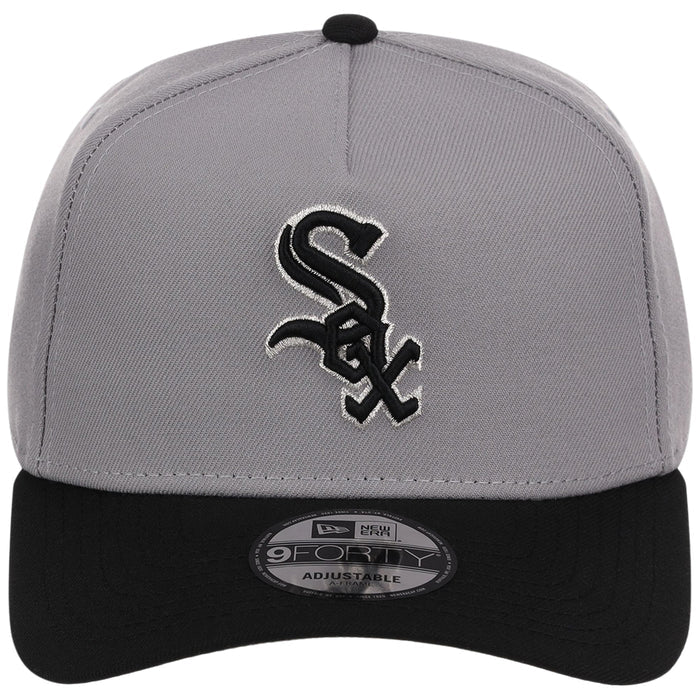 Chicago White Sox MLB Gray x Black FASHION CORE New Era 9FORTY A-Frame