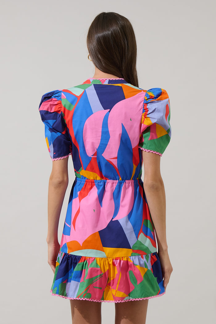Chroma Abstract Midge Shift Mini Dress