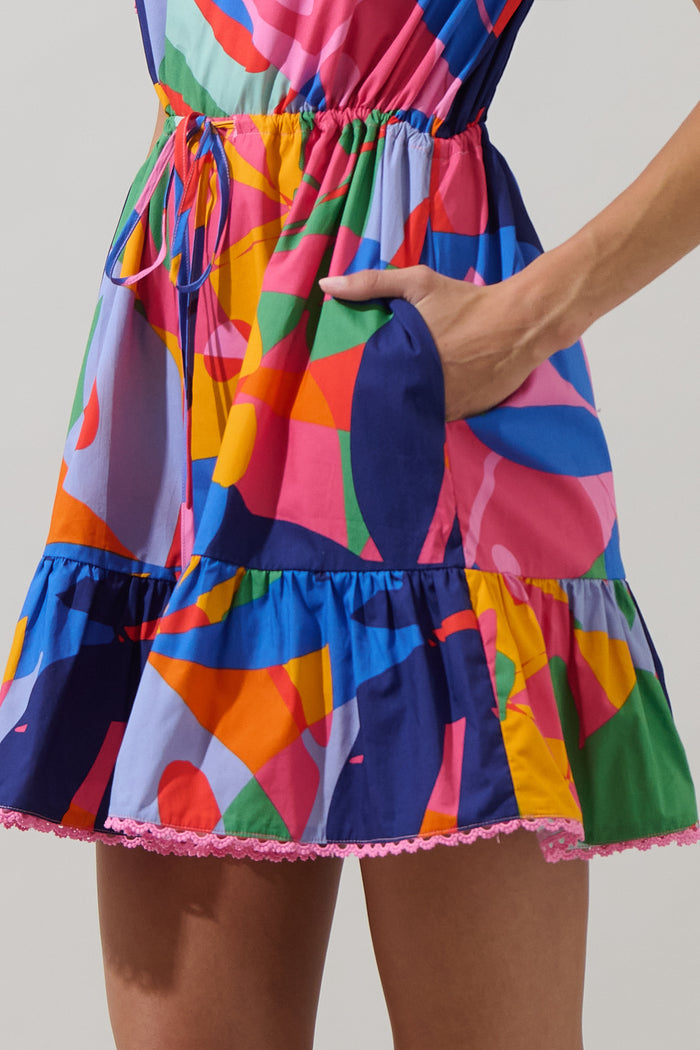 Chroma Abstract Midge Shift Mini Dress