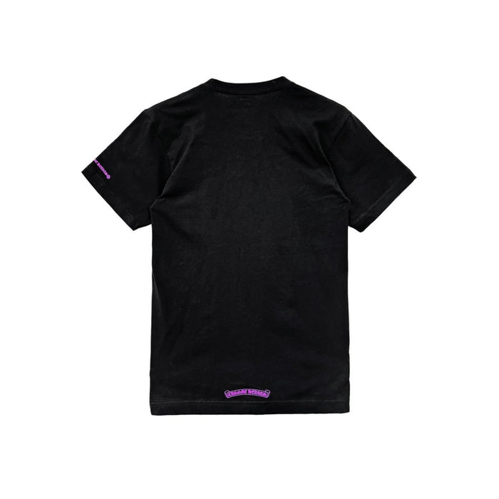Chrome Hearts Purple Neck Script Short Sleeve Tee