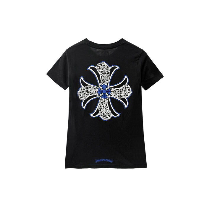 Chrome Hearts Blue Vine Plus Cross Women's Short Sleeve Tee - SHENGLI ROAD MARKET