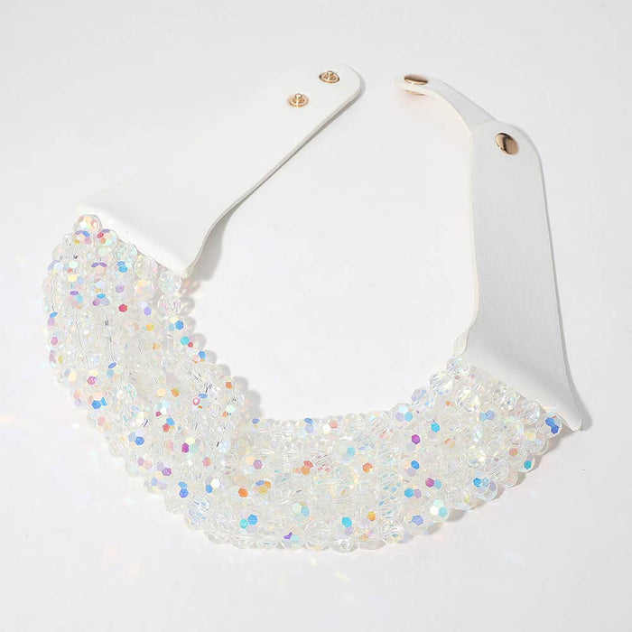 Style the Chunky Acrylic Beaded Multi Layered Faux Leather Necklace exclusively at Born To Glam