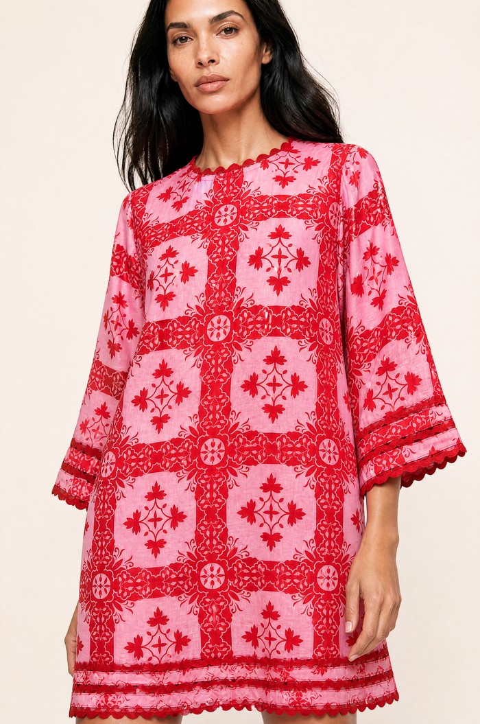 Claire Linen Dress In Granada