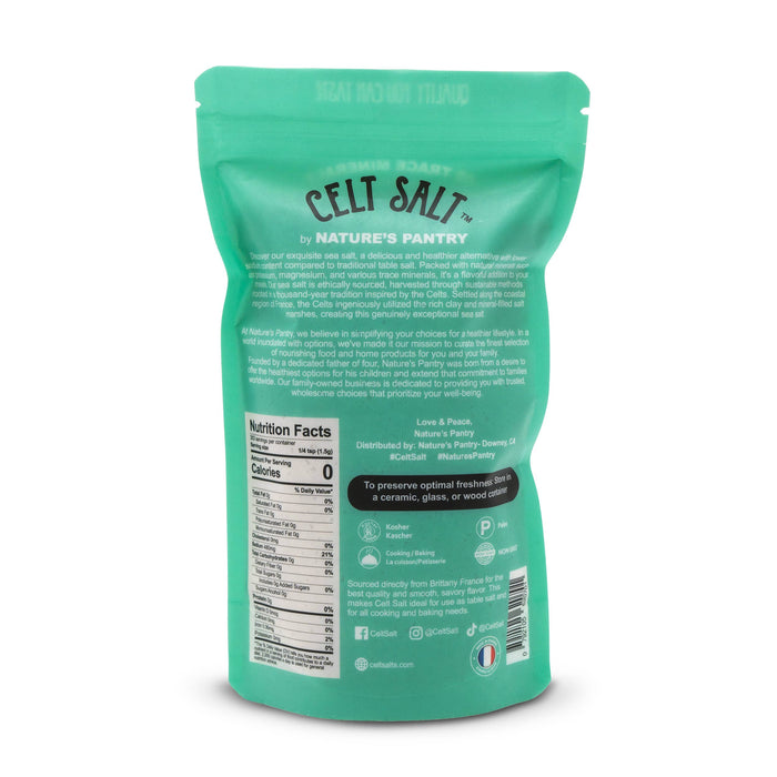 Coarse Light Grey Celtic Sea Salt,- 1 lb(16 oz) Resealable Bag