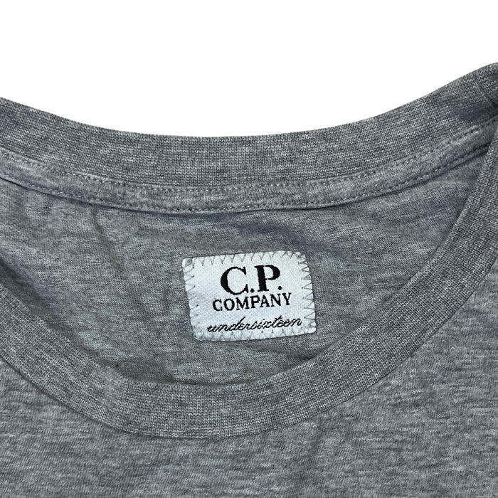 C.P. Company Logo Patch Tee (Grey Melange)