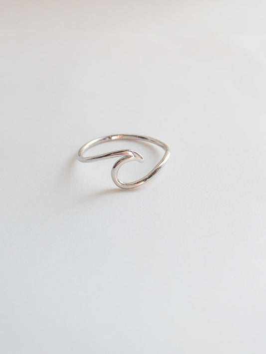 cresting wave ring- sterling silver