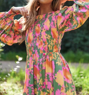 Dahlia Smocked Maxi Dress - SexyModest Boutique