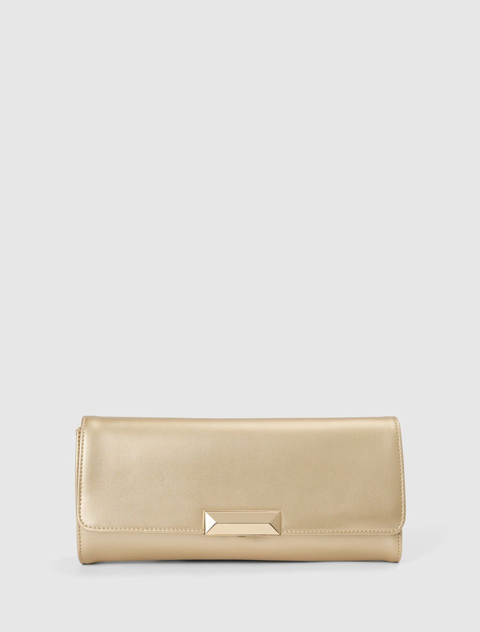 Danielle Elongated Clutch 0 Soft Gold Forever New
