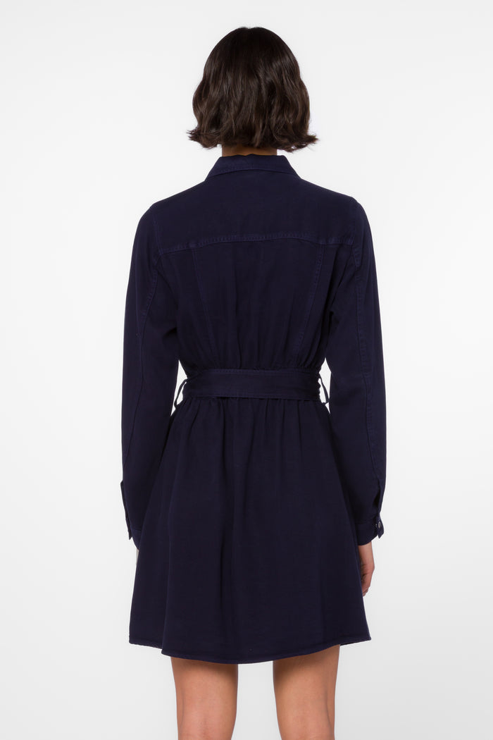 Deena Dark Navy Dress - Dresses - Velvet Heart Clothing