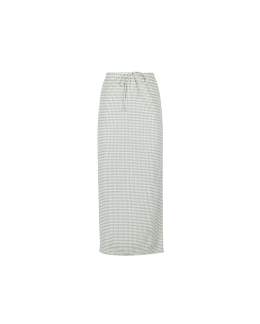 DELPHI GINGHAM SKIRT SAGE GINGHAM
