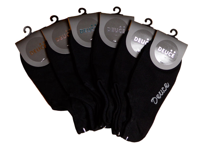 Deuce No Show Sock 6pk - Black