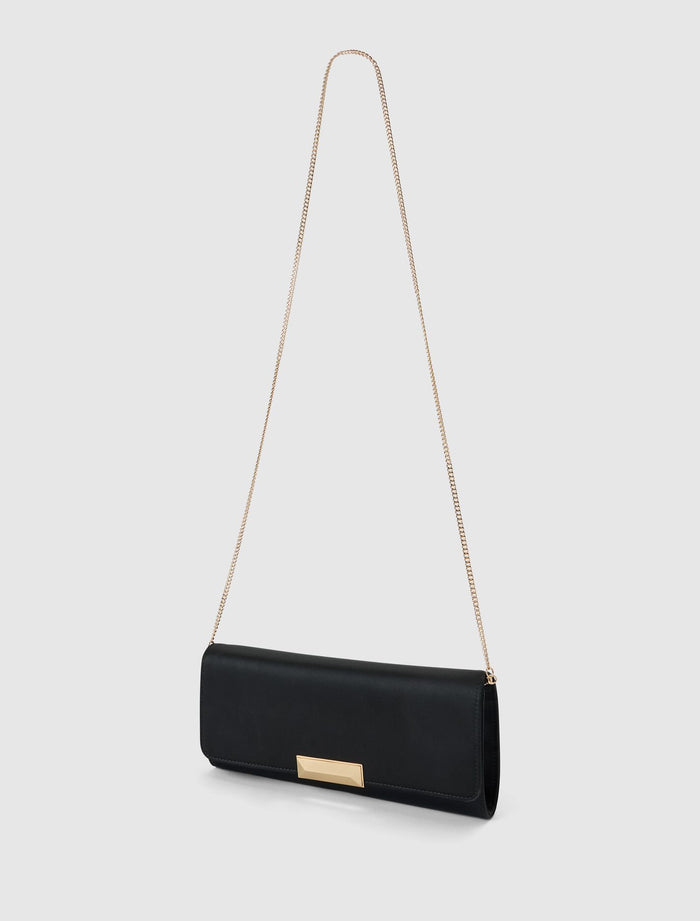 Dina Satin Elongated Clutch Forever New