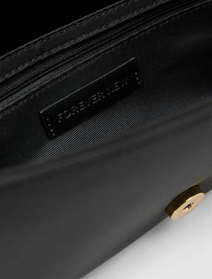 Dina Satin Elongated Clutch Forever New