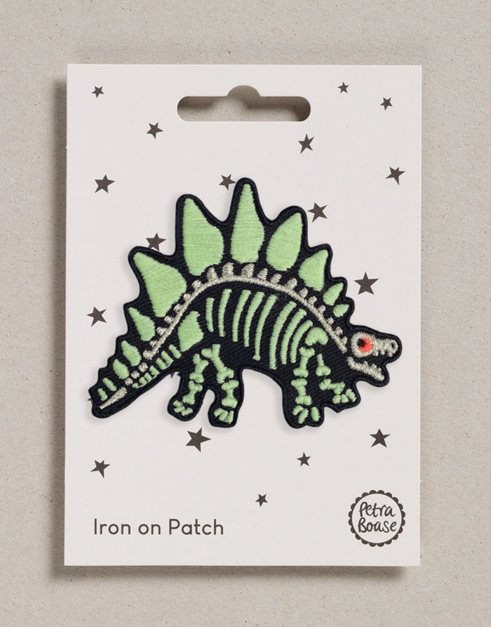 Dinosaur Skeleton Iron on Patch, Petra Boase
