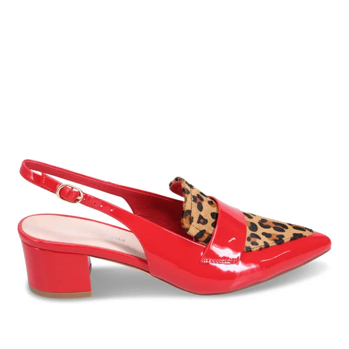 Django & Juliette AIDAY Slingback Heels in Red Leopard - Crush Marketplace