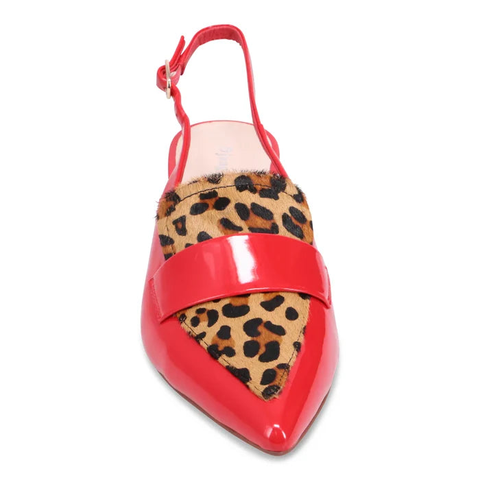 Django & Juliette AIDAY Slingback Heels in Red Leopard - Crush Marketplace