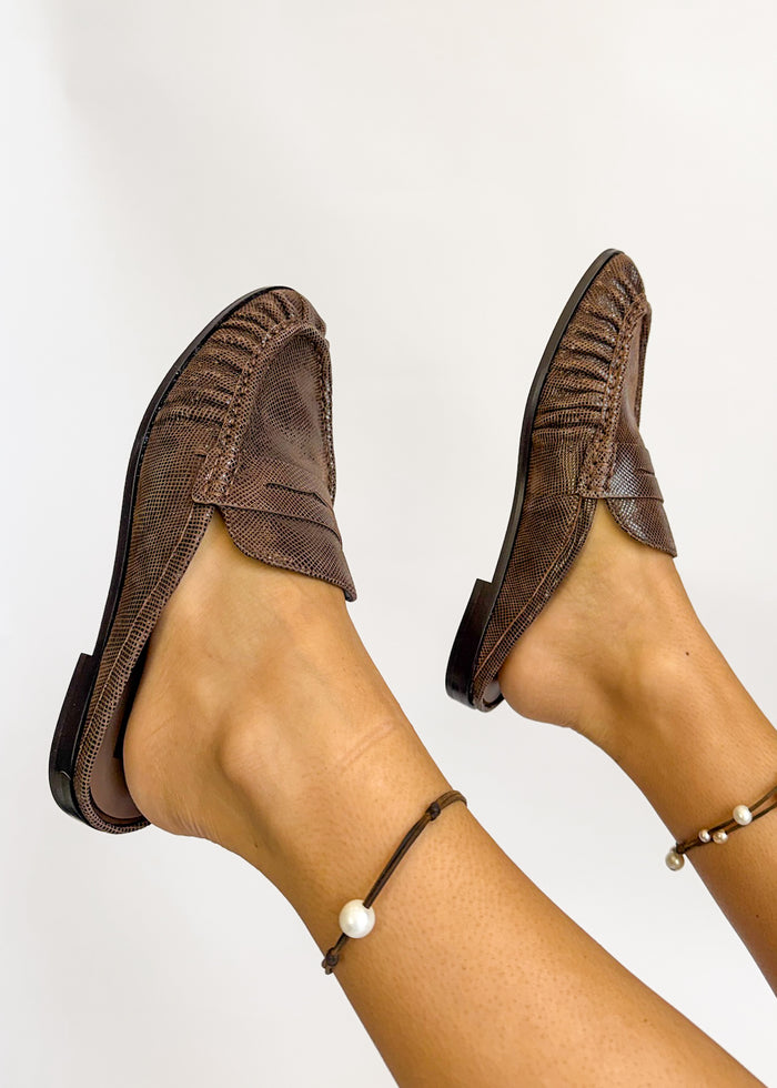 Dolce Vita Betzy Loafers - Mocha Embossed Suede