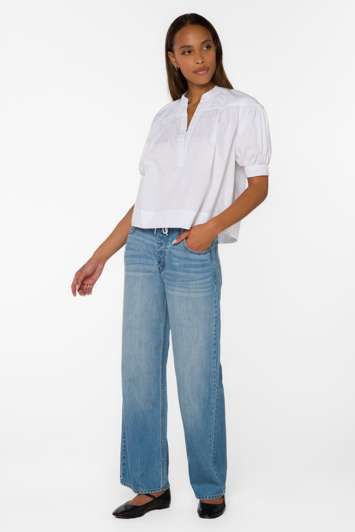 Dory Optic White Top - Tops - Velvet Heart Clothing