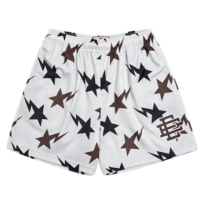 Eric Emanuel x BAPE EE Basic Core Short Cream Brown Navy - Afewvibe