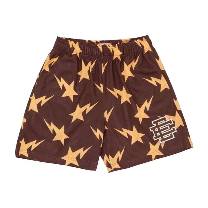 Eric Emanuel x BAPE Miami Basic Core Short Brown Yellow - Afewvibe