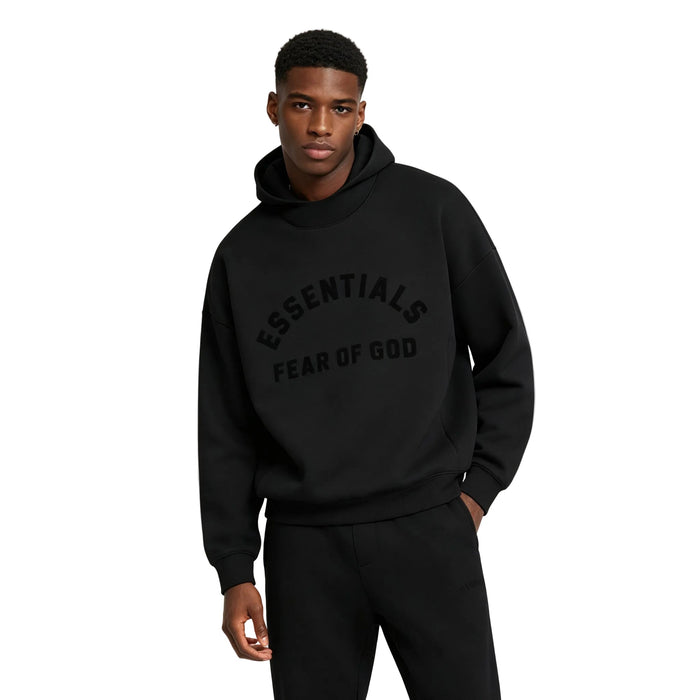 Fear of God Essentials Black Collection Hoodie Jet Black - Afewvibe