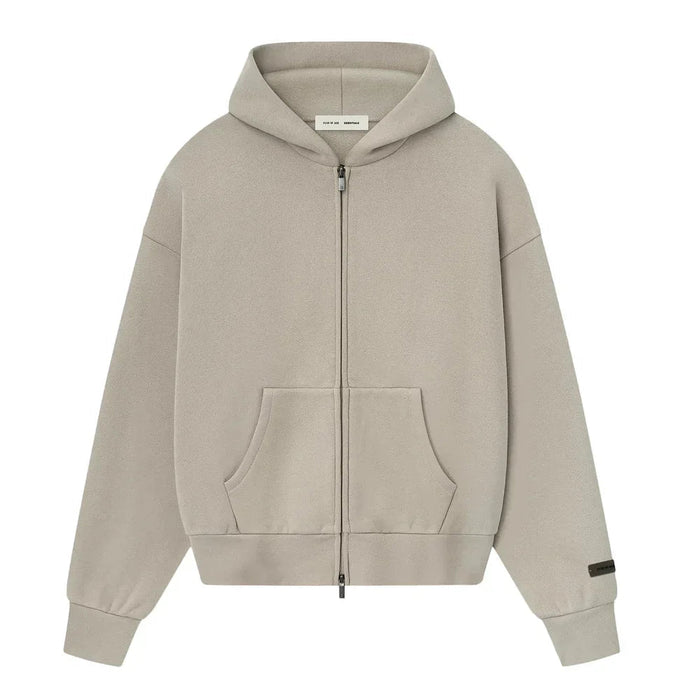 Fear of God Essentials Classic Full Zip Hoodie Timber - Afewvibe
