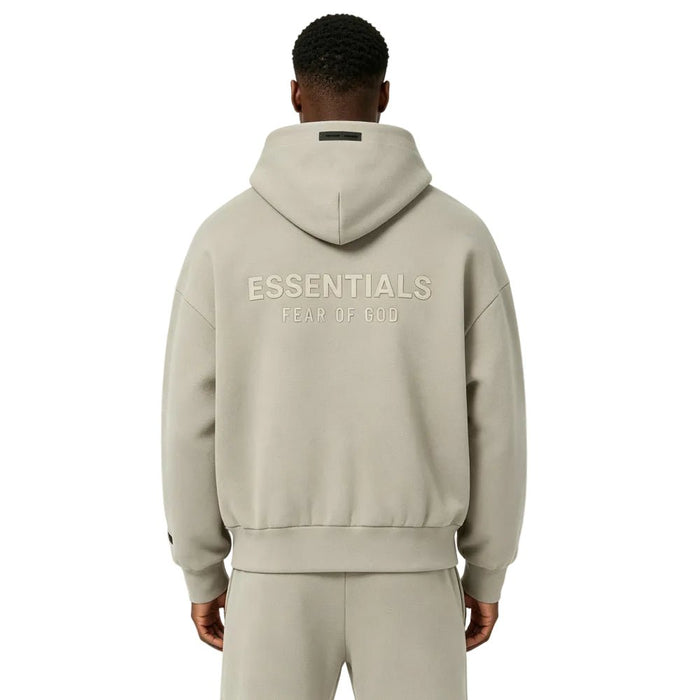 Fear of God Essentials Classic Full Zip Hoodie Timber - Afewvibe