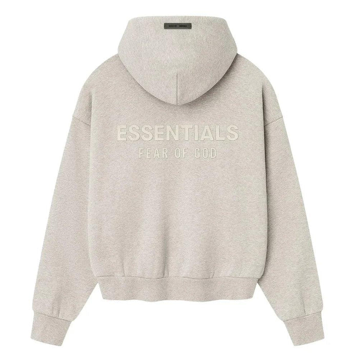 Fear of God Essentials Classic Hoodie Heather Stone - Afewvibe