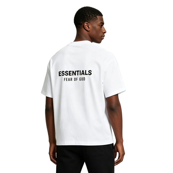 Fear of God Essentials Classic Short Sleeve Tee Bright White - Afewvibe