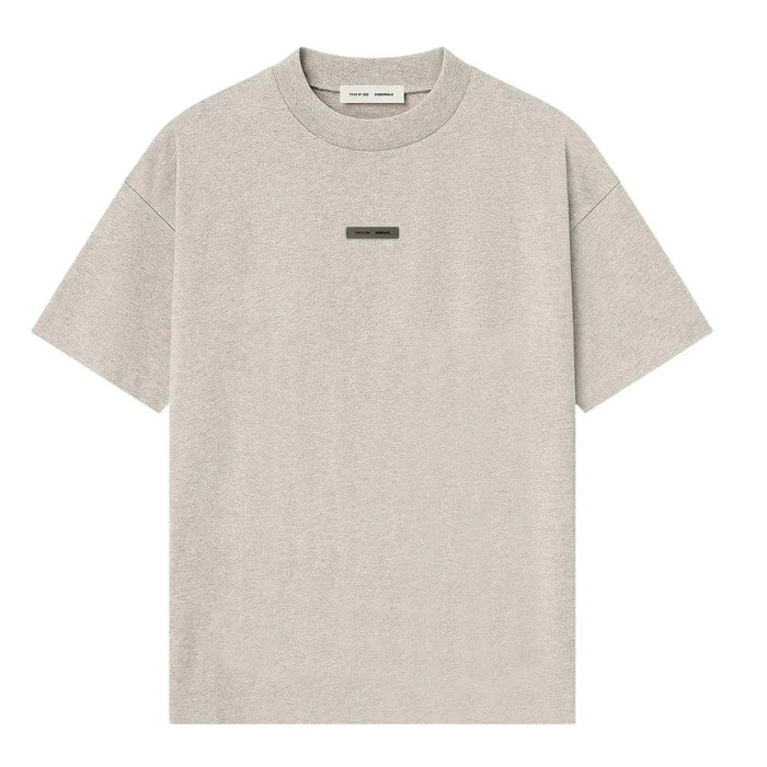 Fear of God Essentials Classic Short Sleeve Tee Heather Stone - Afewvibe