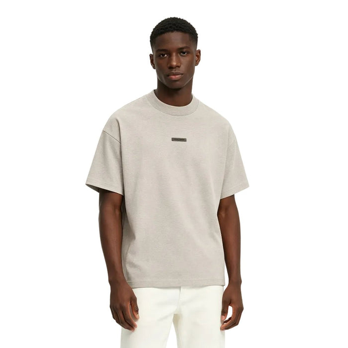 Fear of God Essentials Classic Short Sleeve Tee Heather Stone - Afewvibe