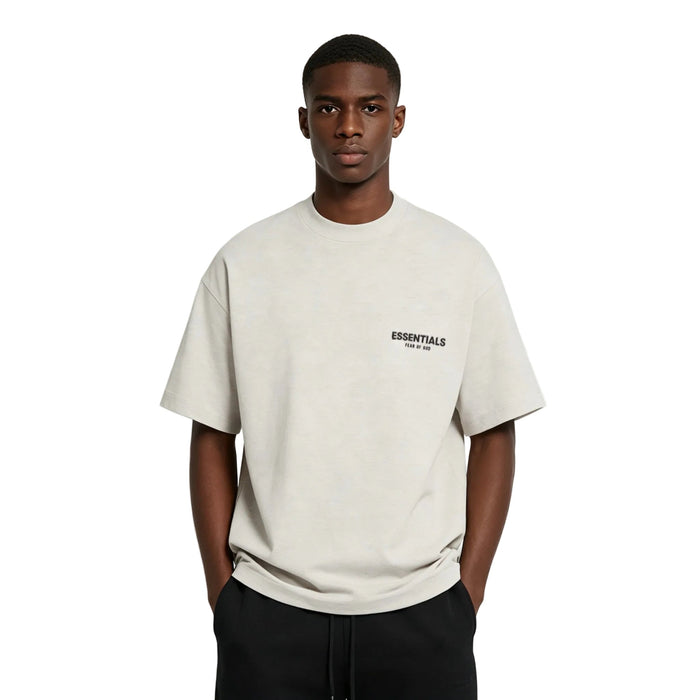 Fear of God Essentials Core Collection Tee Light Oatmeal - Afewvibe