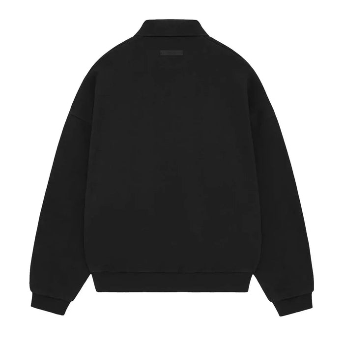 Fear of God Essentials Fleece Polo Black - Afewvibe