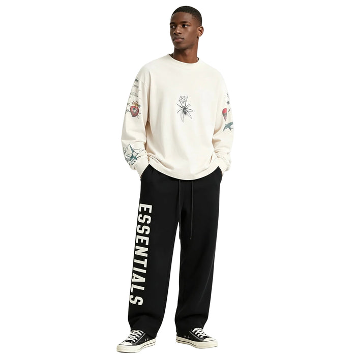 Fear Of God Essentials Fleece Relaxed Sweatpant Black - AFewVibe