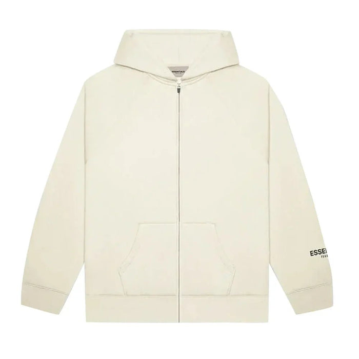 Fear of God Essentials Full Zip Hoodie Cream - Afewvibe
