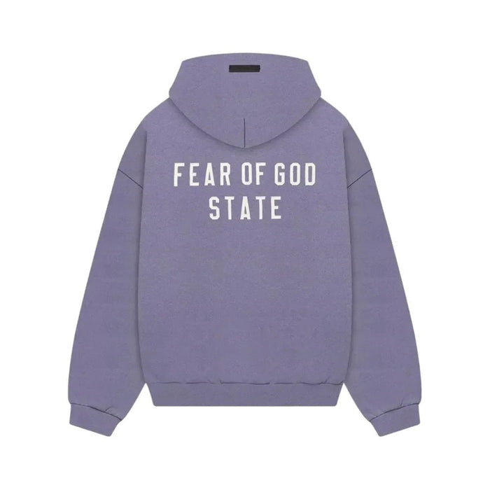Fear of God Essentials Heavy Fleece Full Zip Hoodie Lavender - Afewvibe