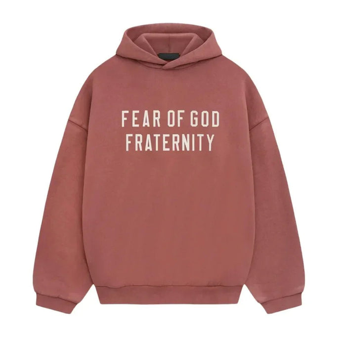 Fear of God Essentials Heavy Fleece Hoodie Crimson - Afewvibe