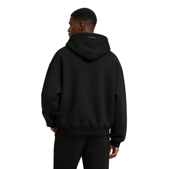 Fear of God Essentials Heavy Fleece Vintage Shrunken Hoodie Black - AFewVibe