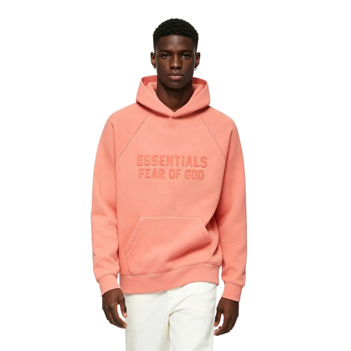 Fear of God Essentials Hoodie Coral - AFewVibe