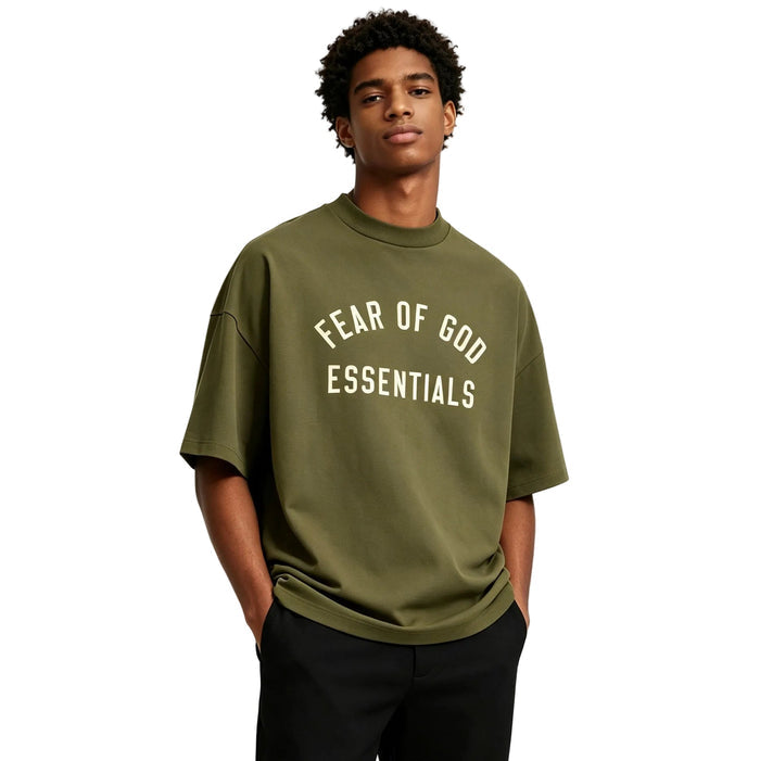 Fear of God Essentials Jersey Crewneck Tee Military additional product view