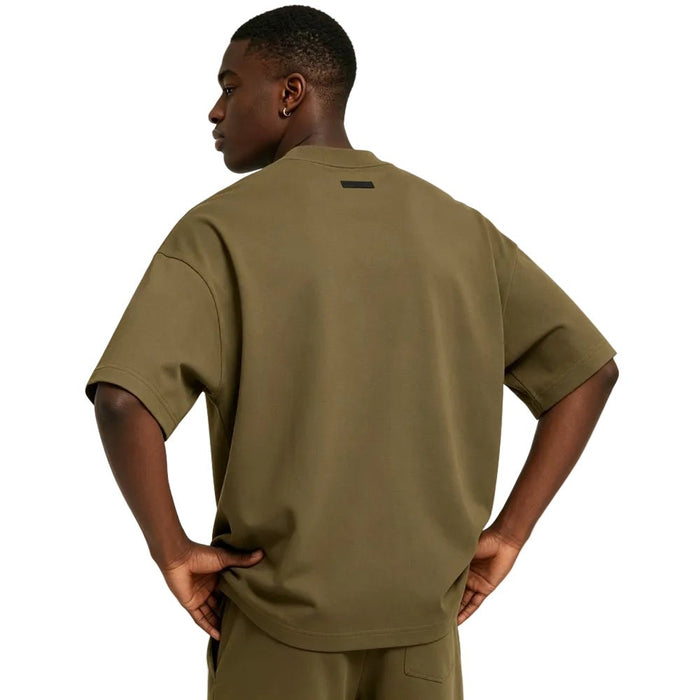 Fear of God Essentials Jersey Crewneck Tee Olive - Afewvibe