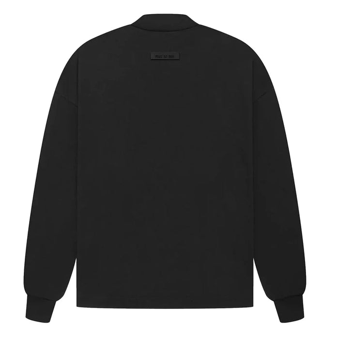 Fear of God Essentials Long Sleeve Tee Jet Black - Afewvibe