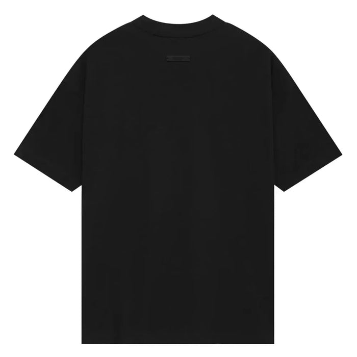 Fear of God Essentials NBA Tee SS25 Black back with collar label