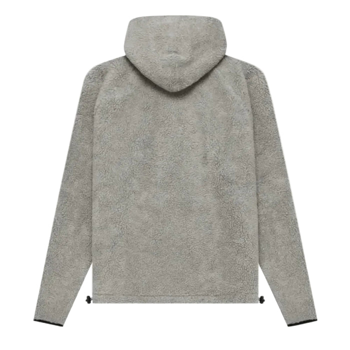 Fear of God Essentials Polar Fleece Half Zip Hoodie Dark Oatmeal - Afewvibe