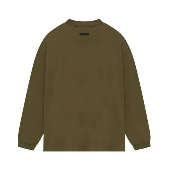 Fear of God Essentials versey Long Sleeve Tee Olive - Afewvibe
