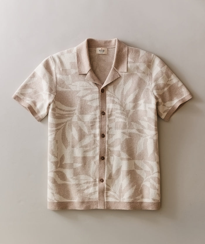 Ethan Sweater Button-Down Tan/Driftwood