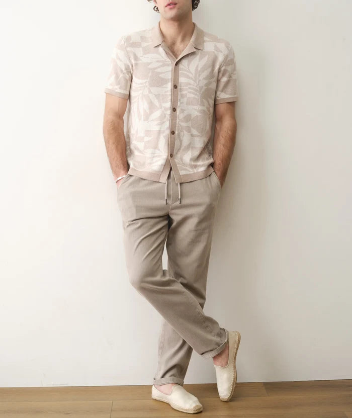 Ethan Sweater Button-Down Tan/Driftwood