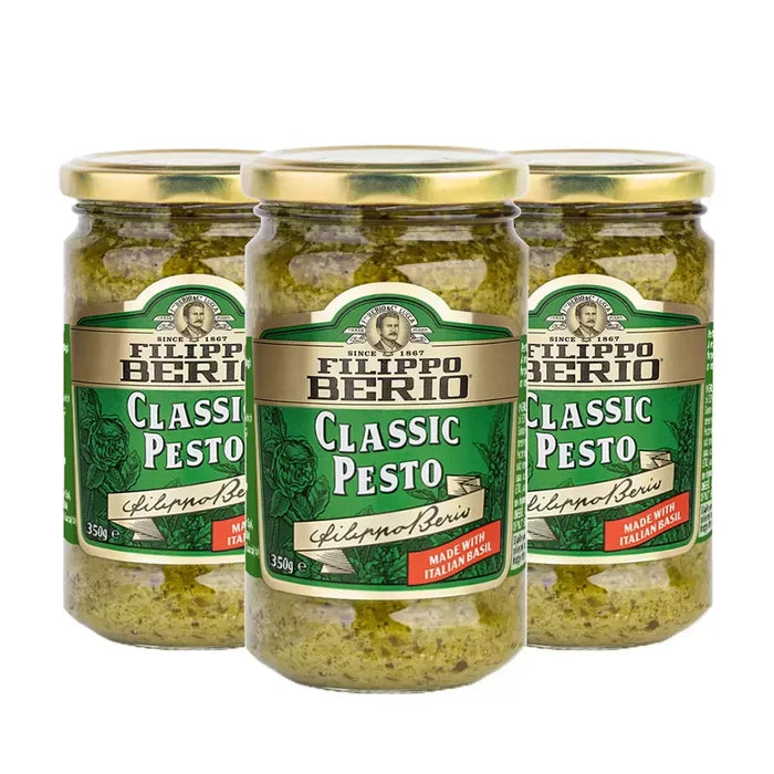 FILIPPO BERIO CLASSIC PESTO - Made with italian basil -350 grams - Shoppers-kart.com