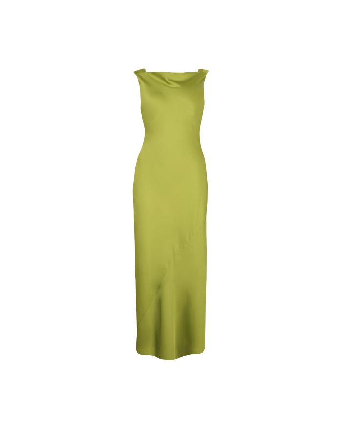 FIREBIRD COWL GOWN PEA GREEN